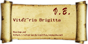 Vitáris Brigitta névjegykártya